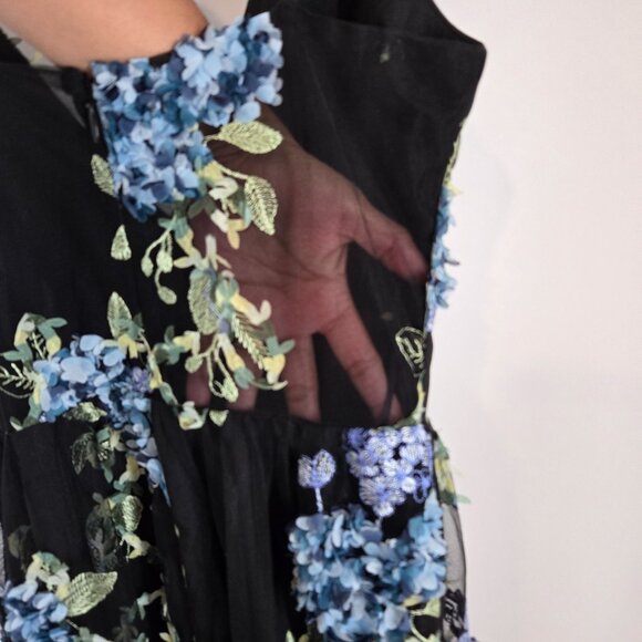 Dress the Population Paulette Floral Midi Dress Women's Size XS Extra Small NEW - Picture 10 of 12